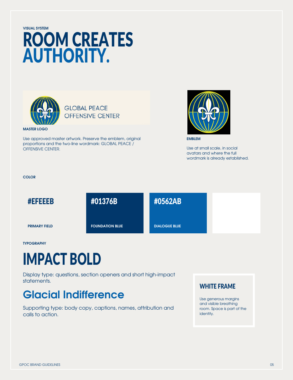 GPOC brand guide visual system