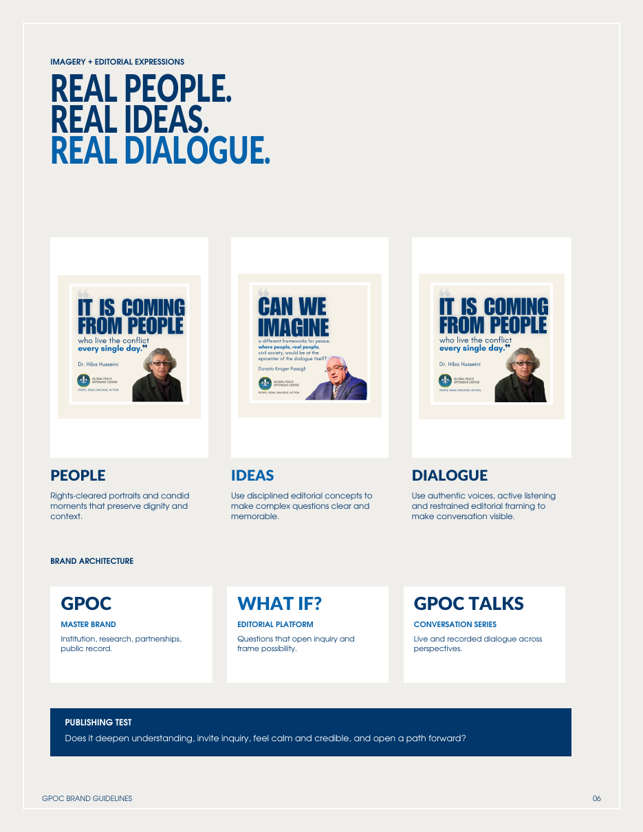 GPOC imagery and editorial expressions